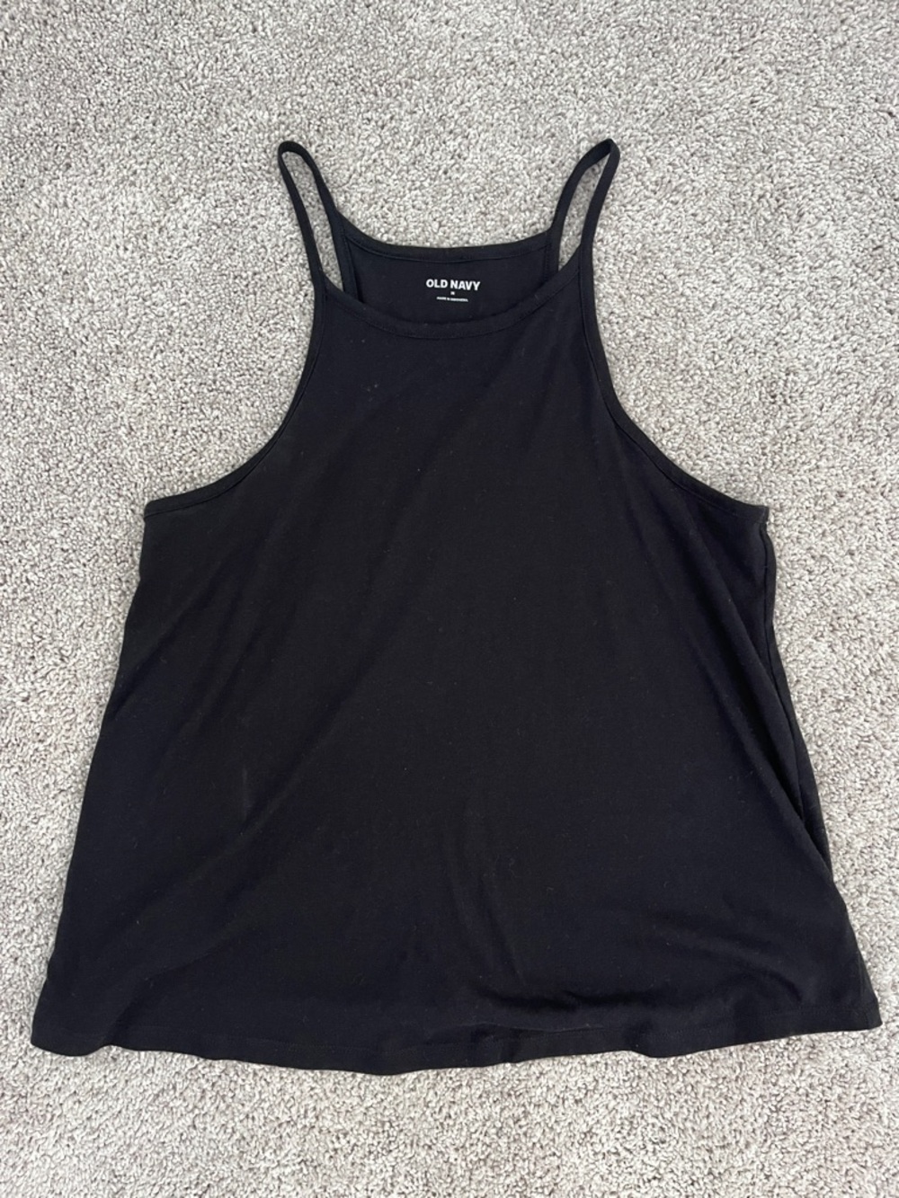 Old Navy Black High-Neck Flowy Tank